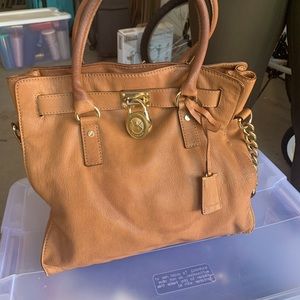 MICHAEL KORS LEATHER BAG WITH SHOULDER STRAP